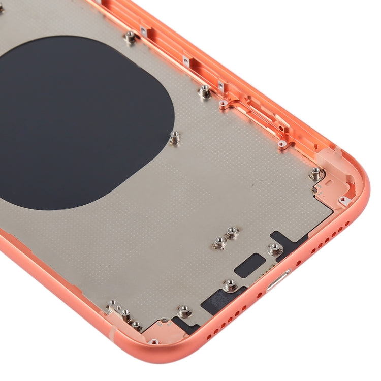 Back Housing Cover with Camera Lens & SIM Card Tray & Side Keys for iPhone XR(Coral) - Back Cover by PMC TechLife | Online Shopping South Africa | PMC TechLife