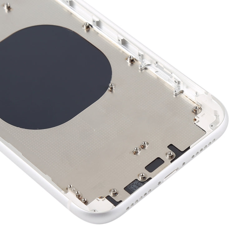Back Housing Cover with Camera Lens & SIM Card Tray & Side Keys for iPhone XR(White) - Back Cover by PMC TechLife | Online Shopping South Africa | PMC TechLife