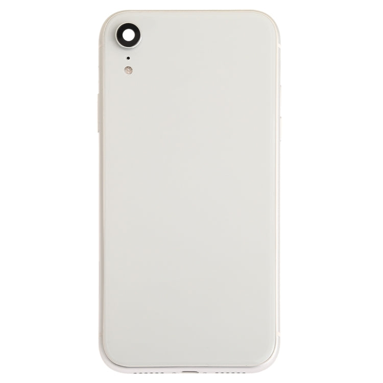 Battery Back Cover Assembly (with Side Keys & Speaker Ringer Buzzer & Motor & Camera Lens & Card Tray & Power Button + Volume Button + Charging Port + Signal Flex Cable & Wireless Charging Module) for iPhone XR(Silver) - Back Cover by PMC TechLife | Online Shopping South Africa | PMC TechLife