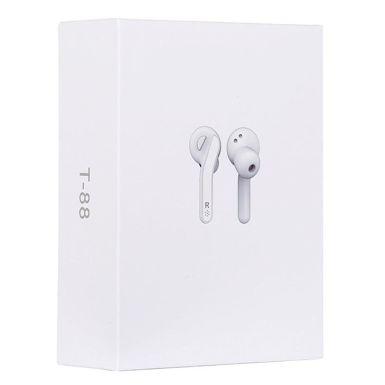 T-88 TWS Bluetooth V5.0 Wireless Stereo Earphones with Magnetic Charging Box(White) - TWS Earphone by PMC Jewellery | Online Shopping South Africa | PMC Jewellery
