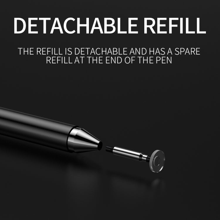 JOYROOM JR-BP560 Excellent Series Portable Universal Passive Disc Head Capacitive Pen with Replaceable Refill(Black) - Stylus Pen by JOYROOM | Online Shopping South Africa | PMC TechLife | Buy Now Pay Later Mobicred