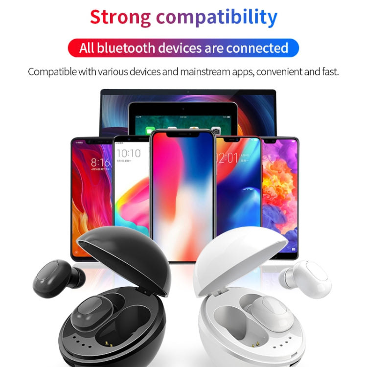 A10 TWS Space Capsule Shape Wireless Bluetooth Earphone with Magnetic Charging Box & Lanyard, Support HD Call & Automatic Pairing Bluetooth(White) - TWS Earphone by PMC Jewellery | Online Shopping South Africa | PMC Jewellery