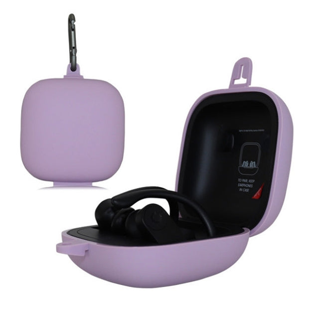 Solid Color Silicone Wireless Bluetooth Earphone Protective Case for Beats Powerbeats Pro(Purple) - Other Case by PMC TechLife | Online Shopping South Africa | PMC TechLife