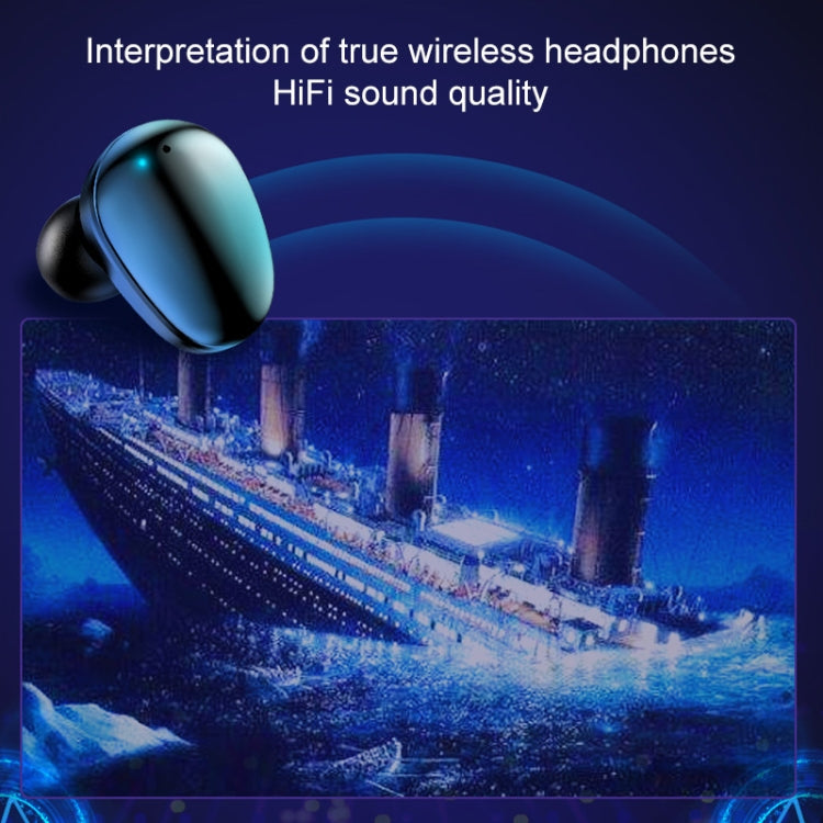 X7 TWS V5.0 Binaural Wireless Stereo Bluetooth Headset with Charging Case and Digital Display(Black) - TWS Earphone by PMC Jewellery | Online Shopping South Africa | PMC Jewellery