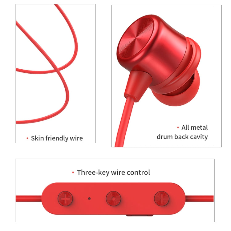 JOYROOM JR-D3S Bluetooth 4.2 Dual Battery Sports Bluetooth Headset Earphone(Red) - Neck-mounted Earphone by JOYROOM | Online Shopping South Africa | PMC Jewellery