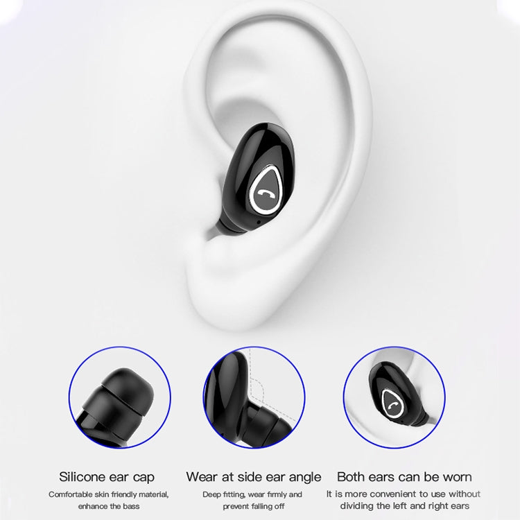 YX01 Sweatproof Bluetooth 4.1 Wireless Bluetooth Earphone with Charging Box, Support Memory Connection & HD Call(Black) - Bluetooth Earphone by PMC Jewellery | Online Shopping South Africa | PMC Jewellery