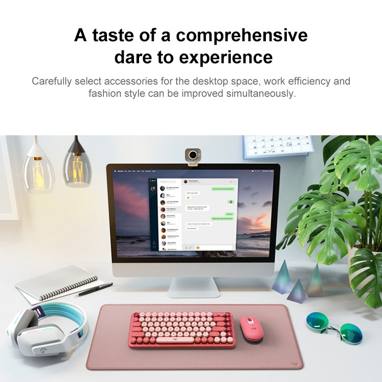 Logitech POP KEYS Round Button Bluetooth Mechanical Keyboard (Pink) - free shipping - PMC TechLife - Order now!