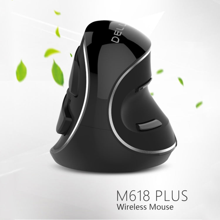 DELUX M618 Plus 2.4G 1600DPI Wireless Portable Vertical Ergonomic Mouse - free shipping - PMC TechLife - Order now!