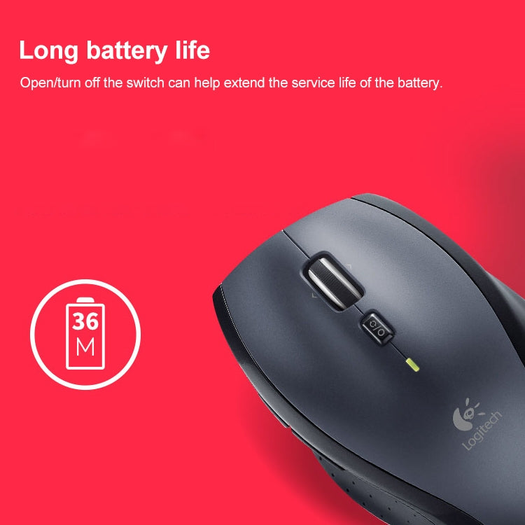 Logitech M705 1000DPI 2.4GHz Wireless Laser Dual Mode Mouse - Wireless Mice by Logitech | Online Shopping South Africa | PMC Jewellery | Buy Now Pay Later Mobicred