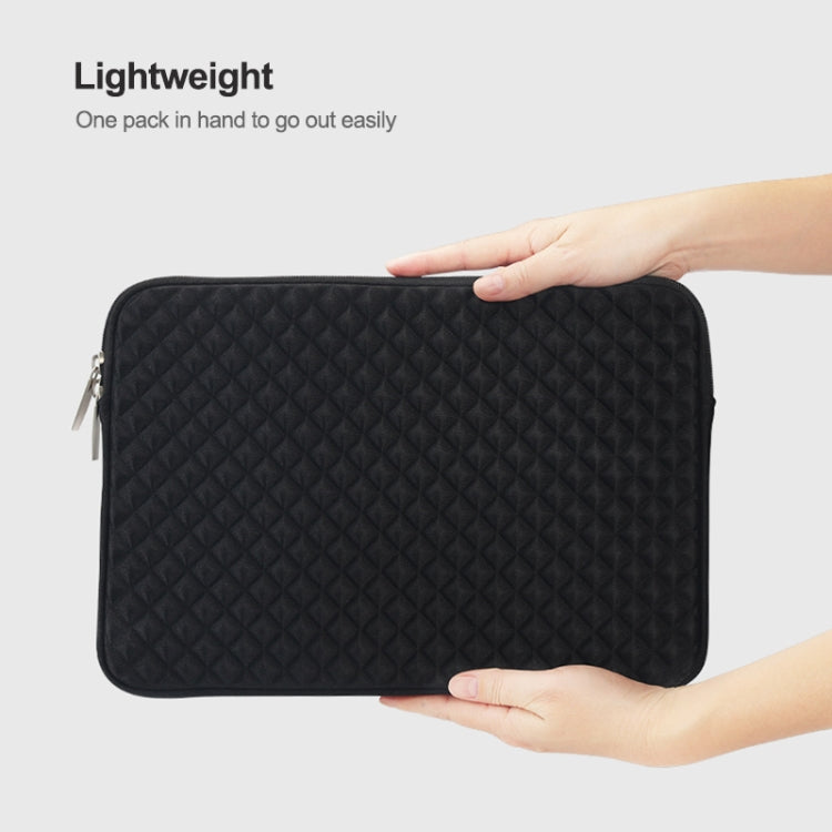 Diamond Texture Laptop Liner Bag, Size: 15.6 inch (Black) - 15.6 - 17 inch by PMC TechLife | Online Shopping South Africa | PMC TechLife