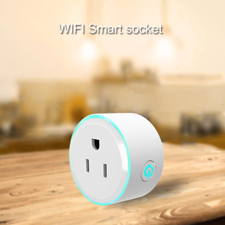 10A Round Shape WiFi 2.4GHz Mini Plug APP Remote Control Timing Smart Socket Works with Alexa & Google Home & Colorful Breathing Light, AC 100-240V, US Plug - Smart Socket by PMC Jewellery | Online Shopping South Africa | PMC Jewellery