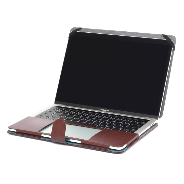 For Macbook Pro 15.4 inch Laptop Crazy Horse Texture Horizontal Flip Leather Case (Brown) - MacBook Pro Cases by PMC TechLife | Online Shopping South Africa | PMC TechLife