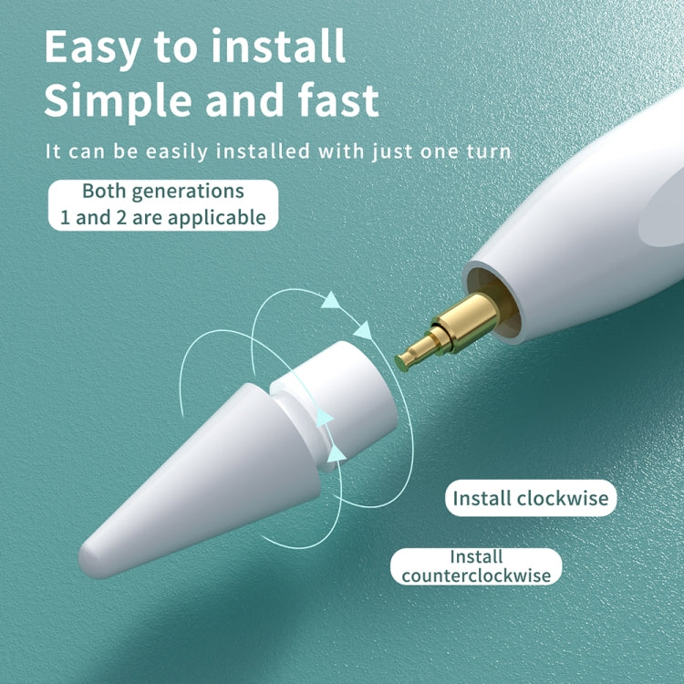 M1 Premium Pen Tips for Apple Pencil 1 / 2 (White) - Pencil Accessories by PMC TechLife | Online Shopping South Africa | PMC TechLife
