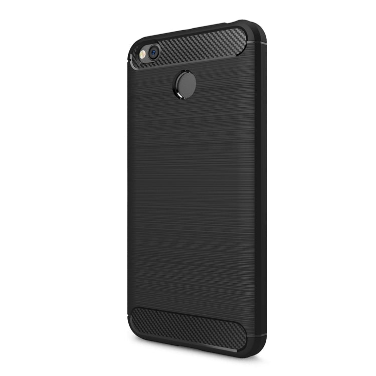 For Xiaomi  Redmi 4X  Brushed Carbon Fiber Texture Shockproof TPU Protective Cover Case (Black) - free shipping - PMC TechLife - Order now!