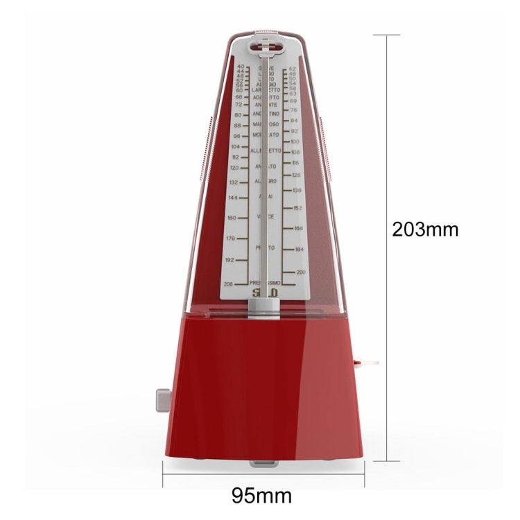 Piano Guitar Drum Violin Zither Universal Mechanical Metronome, Classic Version(Red) - Stringed Instruments by PMC Jewellery | Online Shopping South Africa | PMC Jewellery