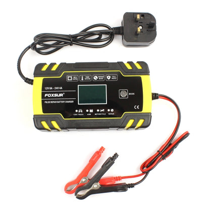 FOXSUR 12V-24V Car Motorcycle Truck ABS Repair Battery Charger AGM Charger, UK Plug - Battery Charger by FOXSUR | Online Shopping South Africa | PMC Jewellery | Buy Now Pay Later Mobicred