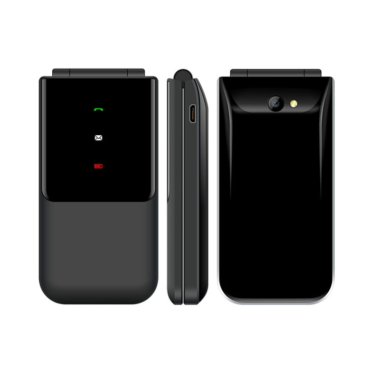 UNIWA F2720 Flip Phone, 1.77 inch, SC6531E, Support Bluetooth, FM, GSM, Dual SIM(Black) - UNIWA by UNIWA | Online Shopping South Africa | PMC TechLife