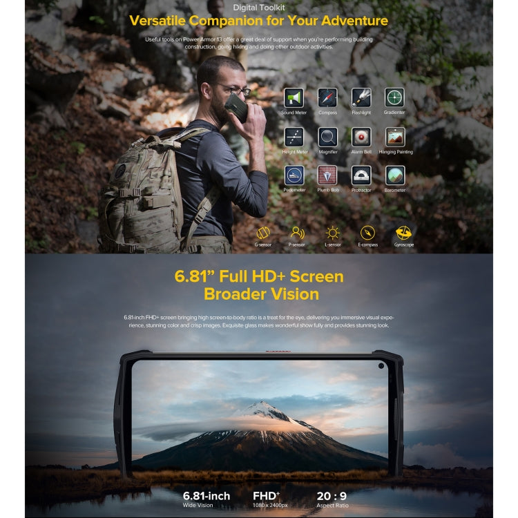 [HK Warehouse] Ulefone Power Armor 13 Rugged Phone, Infrared Distance Measure, 8GB+256GB - Ulefone by Ulefone | Online Shopping South Africa | PMC Jewellery