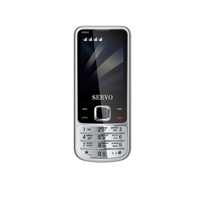 SERVO V9500 Mobile Phone, Russian Key, 2.4 inch, Spredtrum SC6531CA, 21 Keys, Support Bluetooth, FM, Magic Sound, Flashlight, GSM, Quad SIM(Silver) - SERVO by SERVO | Online Shopping South Africa | PMC Jewellery