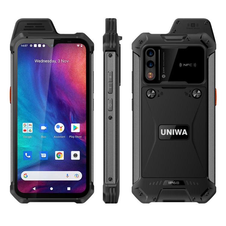 UNIWA W888 Explosion-proof Rugged Phone, 4GB+64GB, IP68 Waterproof Dustproof Shockproof, 5000mAh Battery, 6.3 inch Android 11 MTK6765 Helio P35 Octa Core up to 2.35GHz, Network: 4G, NFC, OTG(Black) - UNIWA by UNIWA | Online Shopping South Africa | PMC Jewellery