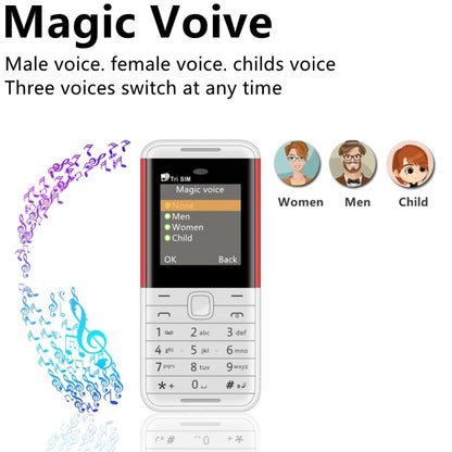 SERVO BM5310 Mini Mobile Phone, English Key, 1.33 inch, MTK6261D, 21 Keys, Support Bluetooth, FM, Magic Sound, Auto Call Record, GSM, Triple SIM (White) - SERVO by SERVO | Online Shopping South Africa | PMC Jewellery