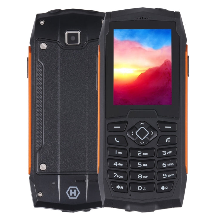 Rugtel R1D Rugged Phone, IP68 Waterproof Dustproof Shockproof, 2.4 inch, MTK6261D, 2000mAh Battery, Loud Box Speaker, FM, Network: 2G, Dual SIM(Orange) - Others by Rugtel | Online Shopping South Africa | PMC Jewellery | Buy Now Pay Later Mobicred