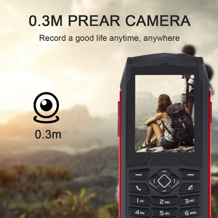 Rugtel R1D Rugged Phone, IP68 Waterproof Dustproof Shockproof, 2.4 inch, MTK6261D, 2000mAh Battery, Loud Box Speaker, FM, Network: 2G, Dual SIM (Red) - Others by Rugtel | Online Shopping South Africa | PMC Jewellery | Buy Now Pay Later Mobicred