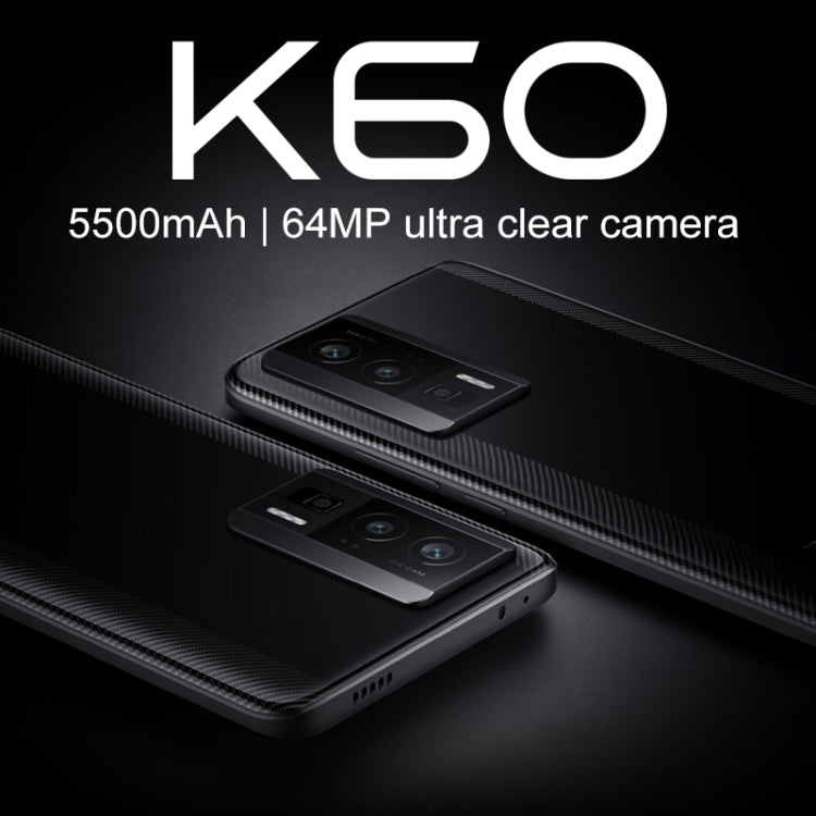 Xiaomi Redmi K60 5G, 64MP Camera, 8GB+256GB, Triple Back Cameras, Screen Fingerprint Identification, 5500mAh Battery, 6.67 inch MIUI 14 Snapdragon 8+ Gen1 Octa Core 4nm up to 3.0GHz, Network: 5G, Dual SIM, NFC, Heart Rate(Blue) - Xiaomi Redmi by Xiaomi | Online Shopping South Africa | PMC Jewellery