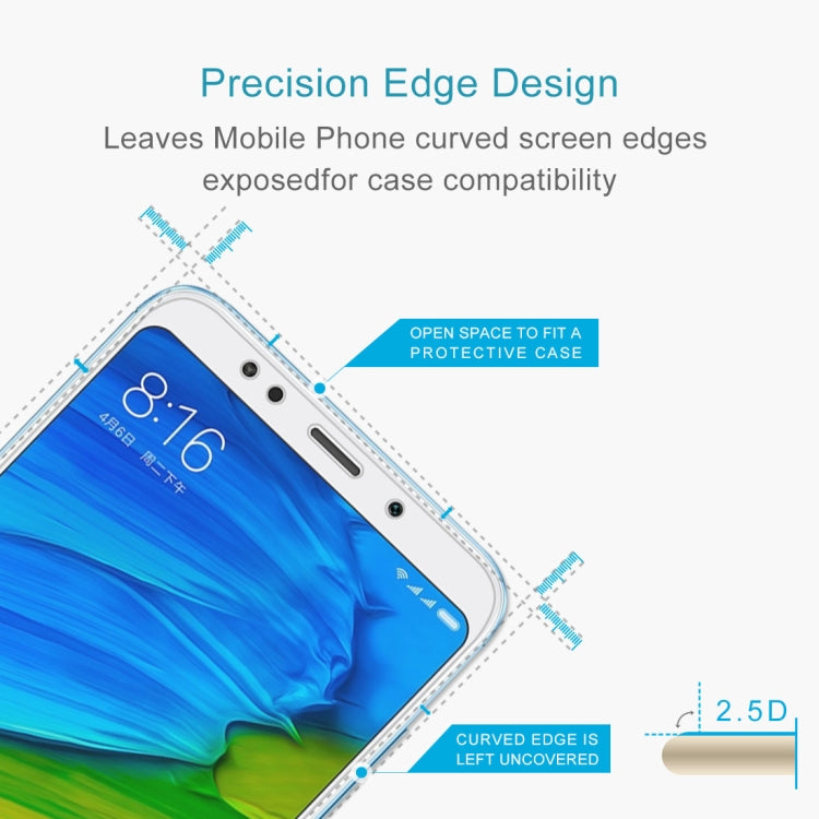 100 PCS for Xiaomi Redmi 5 Plus  0.26mm 9H Surface Hardness 2.5D Curved Edge Tempered Glass Screen Protector -  by PMC TechLife | Online Shopping South Africa | PMC TechLife