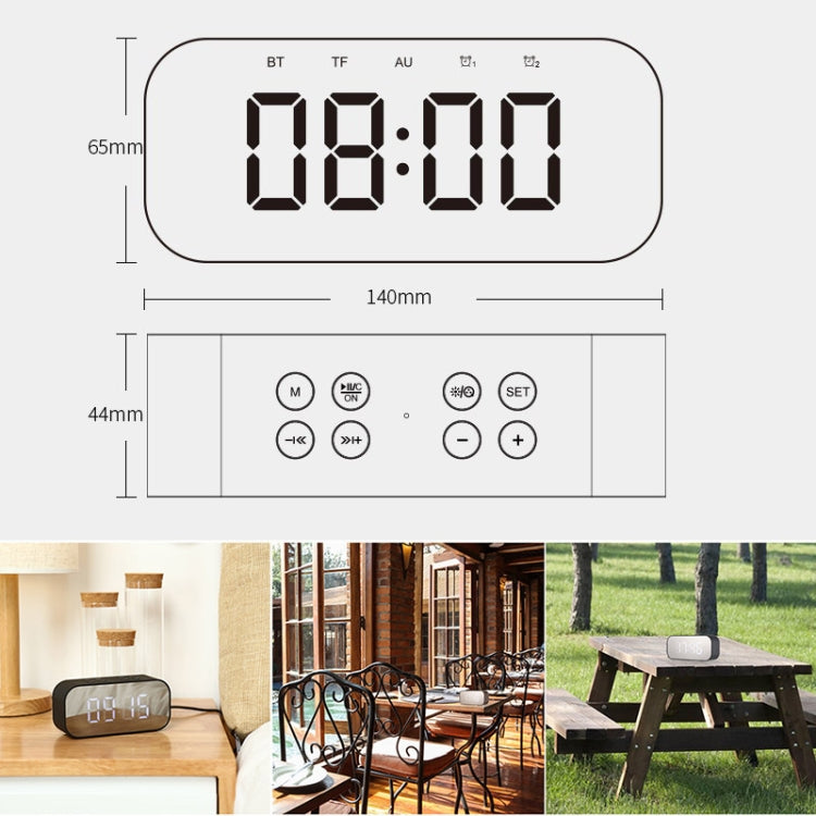 AEC BT501 Bluetooth 5.0 Mini Speaker with LED & Alarm Clock & Clock & Mirror, Support 32G TF Card(Pink) - Mini Speaker by AEC | Online Shopping South Africa | PMC TechLife | Buy Now Pay Later Mobicred