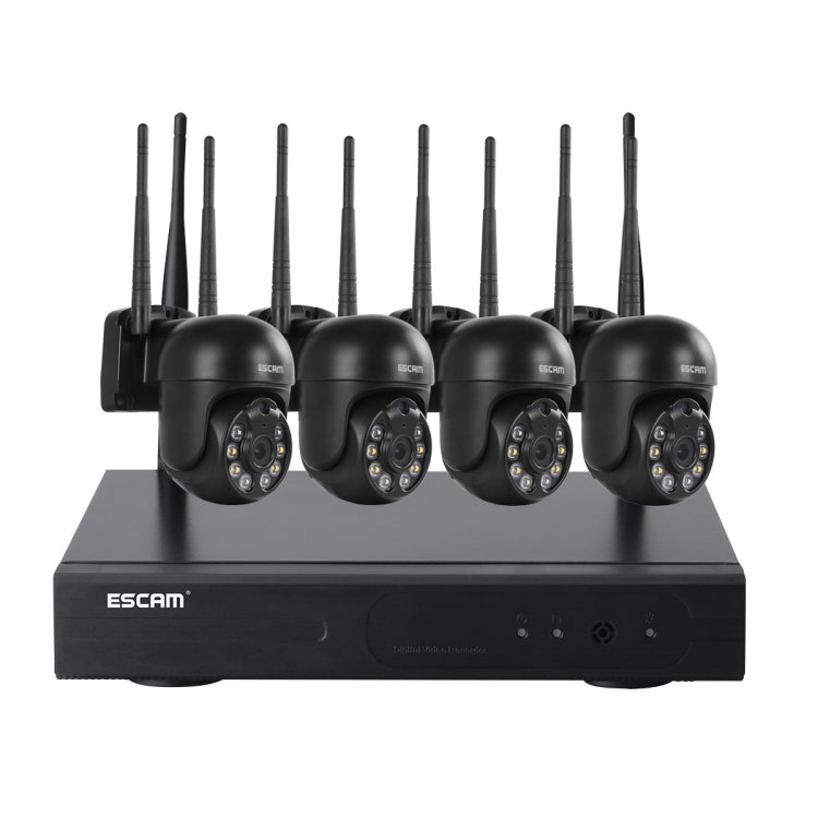 ESCAM WNK614 HD 3.0 Million Pixels 8-channel Wireless + 4IPC Wireless NVR Security System, AU Plug - Dome Camera by ESCAM | Online Shopping South Africa | PMC Jewellery | Buy Now Pay Later Mobicred