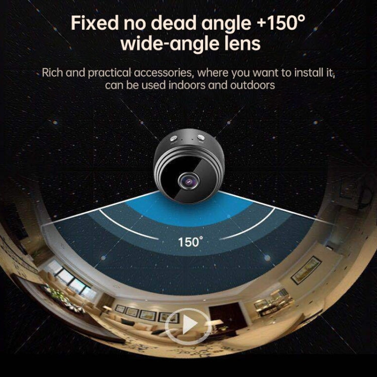 A9 1080P Wifi Wireless Network Camera Wide-angle Recorder(Black) - free shipping - PMC TechLife - Order now!