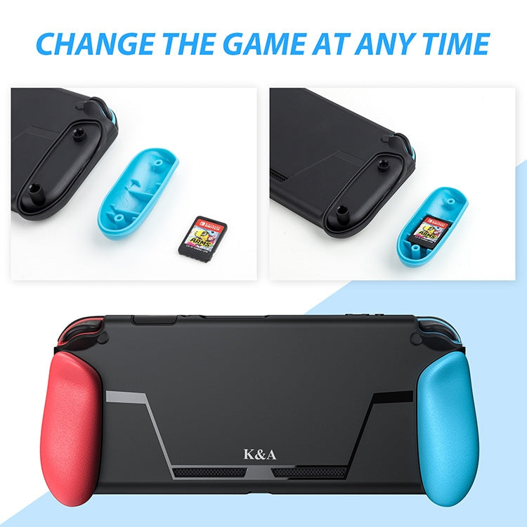 TPU Shell Handle Grip with Game Card Slot Anti-Shock Cover Silicone Case for Nintendo Switch, with Logo - Cases by PMC Jewellery | Online Shopping South Africa | PMC Jewellery