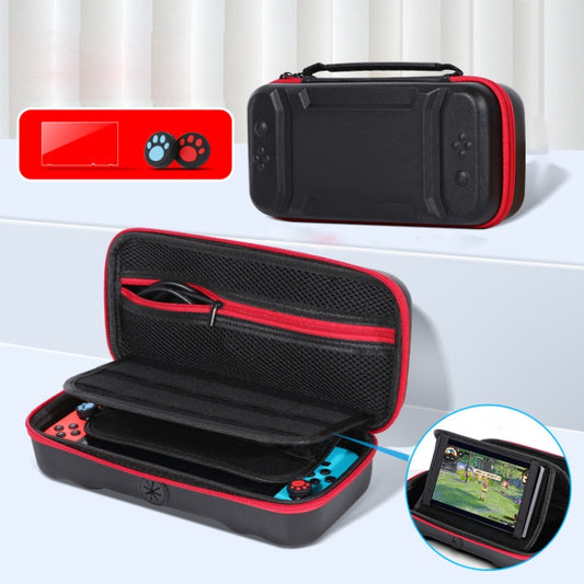 Portable EVA Storage Bag Protective Case Handbag with Holder Function for Nintendo Switch Console, Size: 26x12.5x7cm(Black Red) - Bags by PMC Jewellery | Online Shopping South Africa | PMC Jewellery