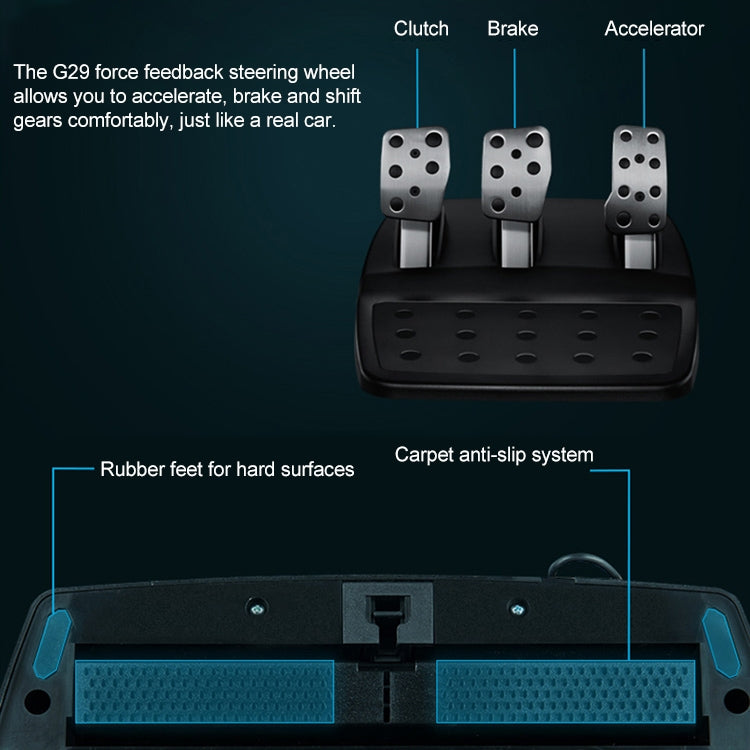Logitech G29 Game Racing Steering Wheel Pedal Shift Lever for PS3 / PS4 / PS5 - free shipping - PMC TechLife - Order now!