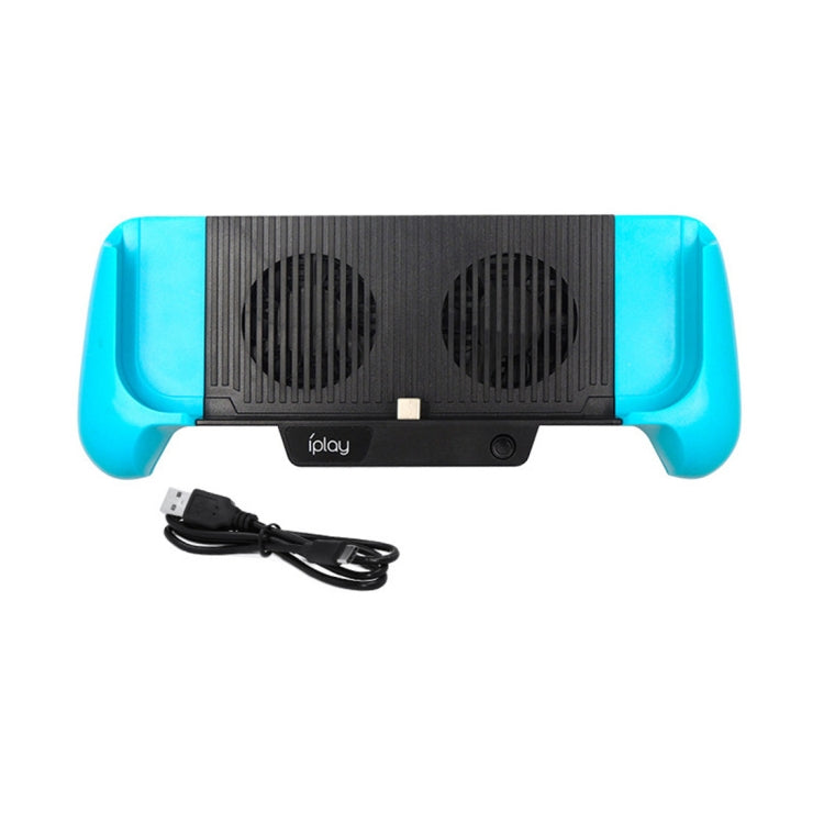 IPLAY Host Charging Grips Stand Shell Cooling Fan for Switch Lite(Blue) - Charger & Power by iplay | Online Shopping South Africa | PMC Jewellery