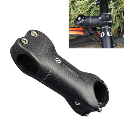 TOSEEK All Carbon Fiber 3KUD Texture Road Mountain Bike Ultra-light Handlebar Stem Riser Faucet, Size: 17 Degree, 130mm (Matte) - Bicycle Grips by TOSEEK | Online Shopping South Africa | PMC Jewellery | Buy Now Pay Later Mobicred