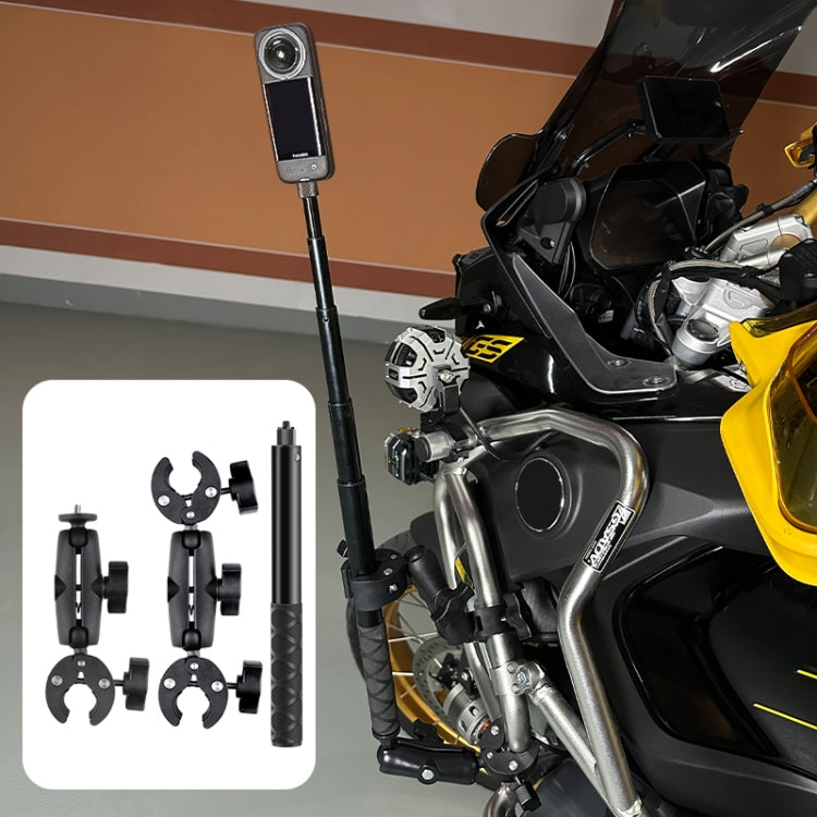 Motorcycle Dualheads Crab Clamp Handlebar Fixed Mount Holder - Bicycle Handlebar Mount by PMC Jewellery | Online Shopping South Africa | PMC Jewellery