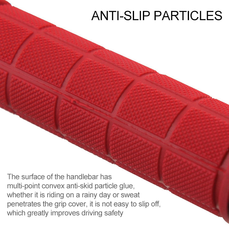BaseCamp BC-607 1 Pair Bicycle MTB Bike Lock-on Rubber Handlebar Grips (Red) - free shipping - PMC TechLife - Order now!