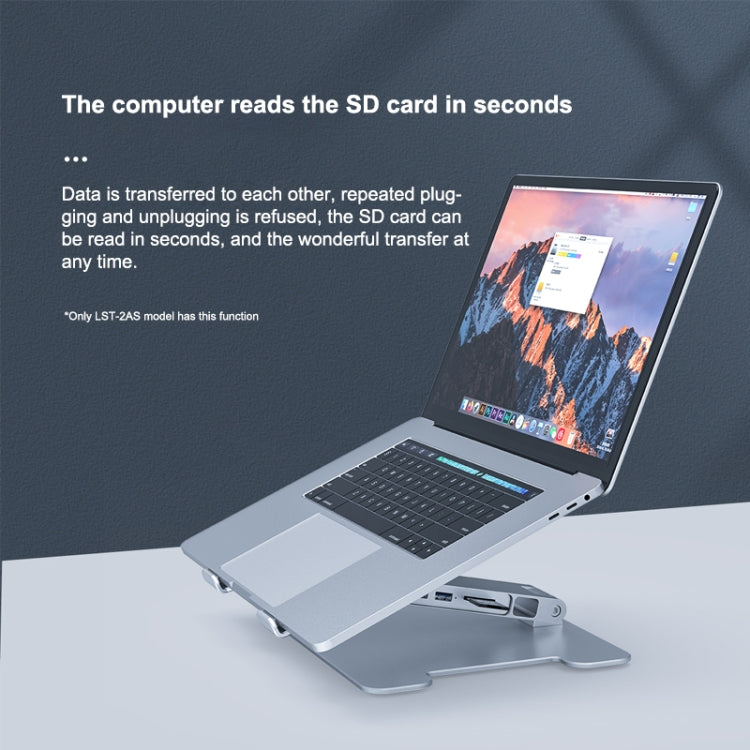 ORICO LST-2AS Multi-function Aluminum Alloy Laptop Notebook Heightening Folding Stand Holder - free shipping - PMC TechLife - Order now!