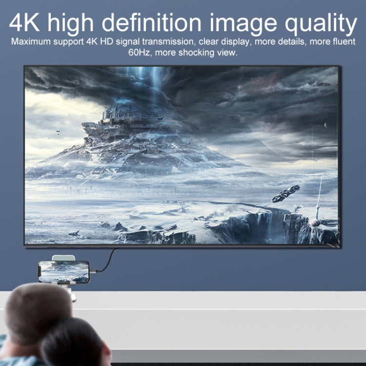 2 in 1 4K 60Hz HDMI Male to USB-C / Type-C Charging + USB-C / Type-C Female Adapter - Adapter by PMC TechLife | Online Shopping South Africa | PMC TechLife | Buy Now Pay Later Mobicred