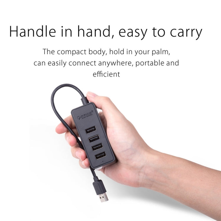 ORICO W5P-U2-100 USB 2.0 Desktop HUB with 100cm Micro USB Cable Power Supply(Black) - free shipping - PMC TechLife - Order now!