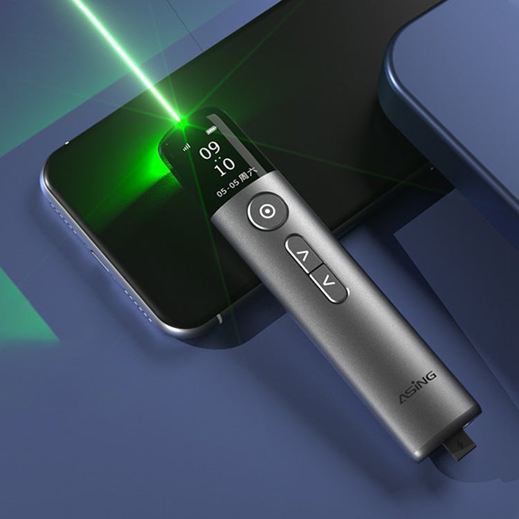 ASiNG A9 32GB Green Light Multifunctional PPT Touch Laser Page Turning Pen Wireless Presenter (Grey) -  by ASiNG | Online Shopping South Africa | PMC TechLife | Buy Now Pay Later Mobicred