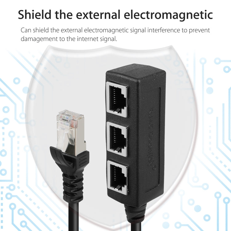 1 to 3 Socket LAN Ethernet Network RJ45 Plug Splitter Extender - Lan Cable and Tools by PMC TechLife | Online Shopping South Africa | PMC TechLife