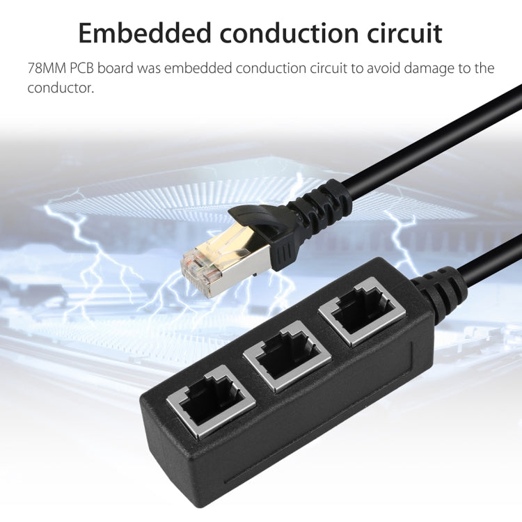 1 to 3 Socket LAN Ethernet Network RJ45 Plug Splitter Extender - Lan Cable and Tools by PMC TechLife | Online Shopping South Africa | PMC TechLife