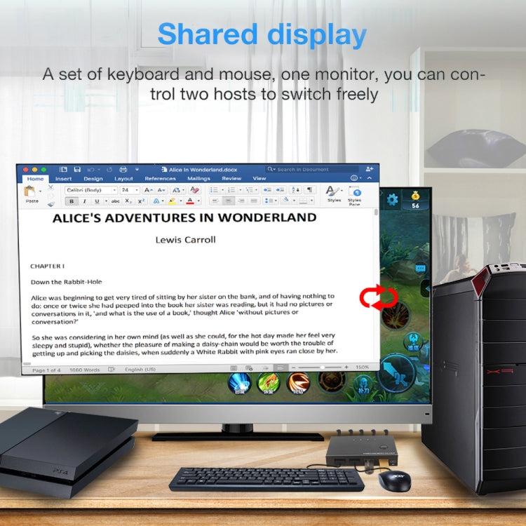AM-KVM201CL 2x1 4Kx2K HDMI / USB / KVM Switch - Switch by PMC TechLife | Online Shopping South Africa | PMC TechLife | Buy Now Pay Later Mobicred