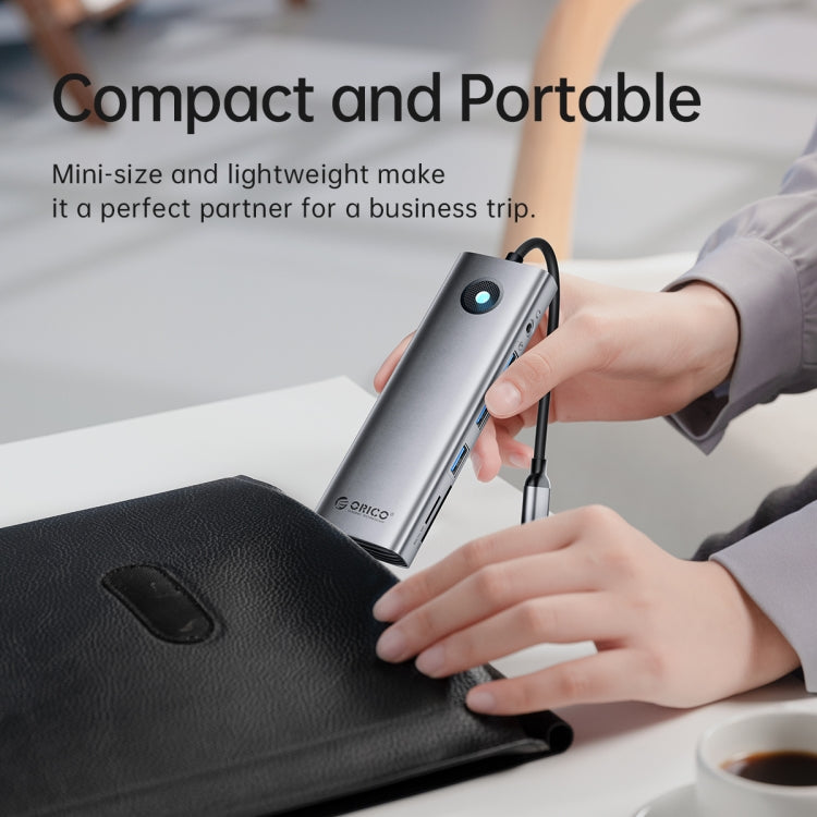 ORICO PW11-8PC Type-C / USB-C 8-in-1 5Gbps Multifunction Docking Station(Silver) - free shipping - PMC TechLife - Order now!