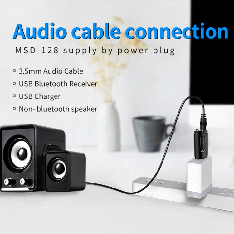 MSD128 2 in 1 USB Car Bluetooth Hands-free Call FM Transmitter with 3.5mm AUX Interface - Audio Receiver Transmitter by PMC TechLife | Online Shopping South Africa | PMC TechLife