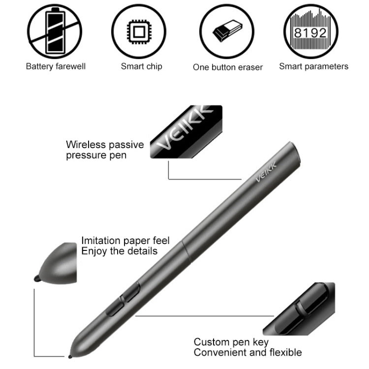 VEIKK S640 6x4 inch 5080 LPI Electronic Graphic Tablet - free shipping - PMC TechLife - Order now!