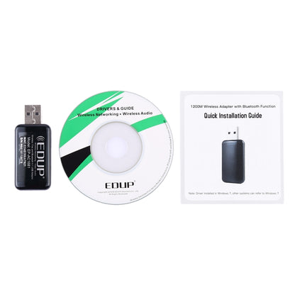 EDUP EP-AC1681 2 in 1 AC1200Mbps 2.4GHz & 5.8GHz Dual Band USB WiFi Adapter External Network Card with Bluetooth 4.1 Function - USB Network Adapter by EDUP | Online Shopping South Africa | PMC Jewellery